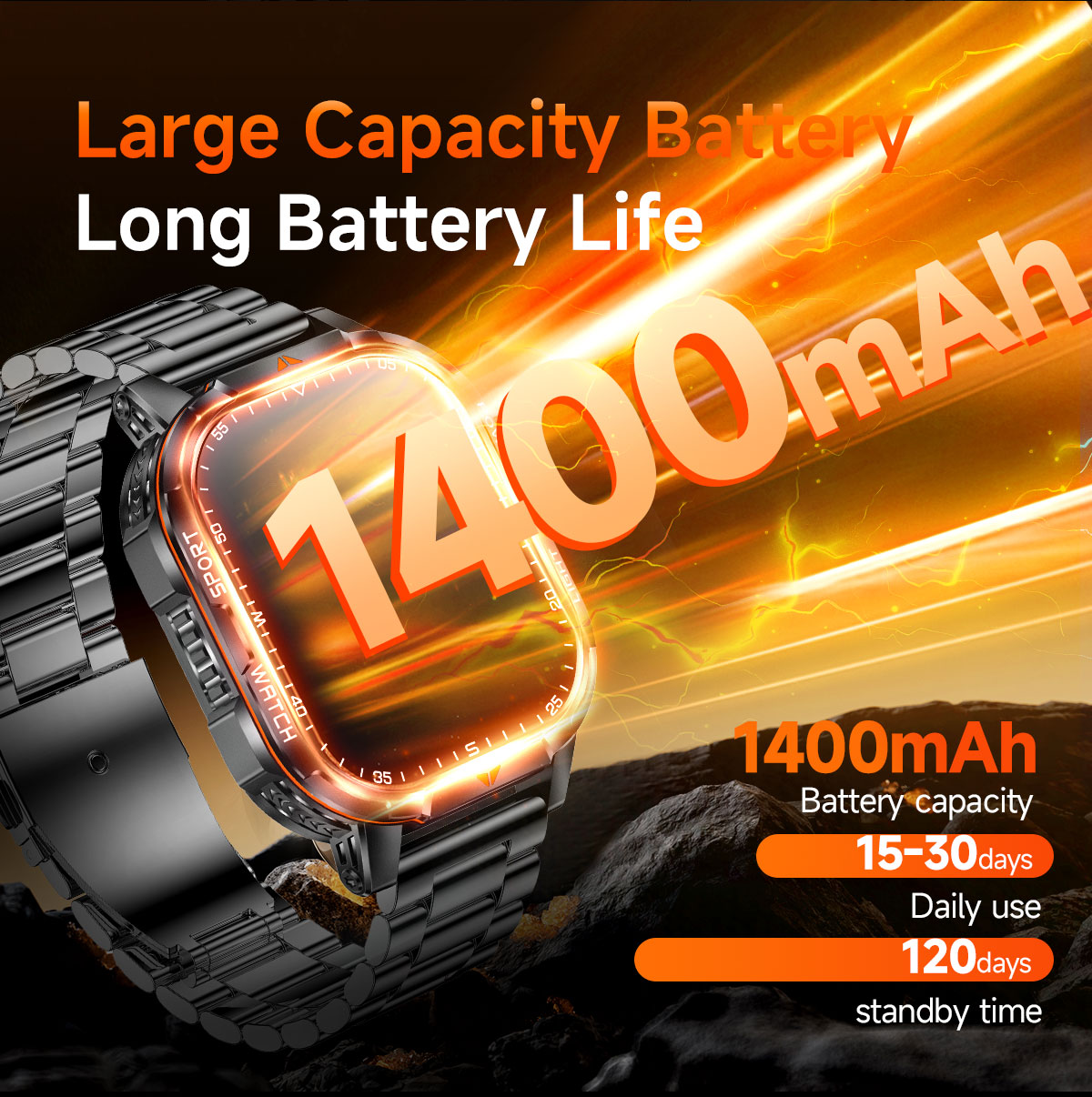 2026 New 1400mAh Super Large B - Outdoor Sport Day 评论和价格