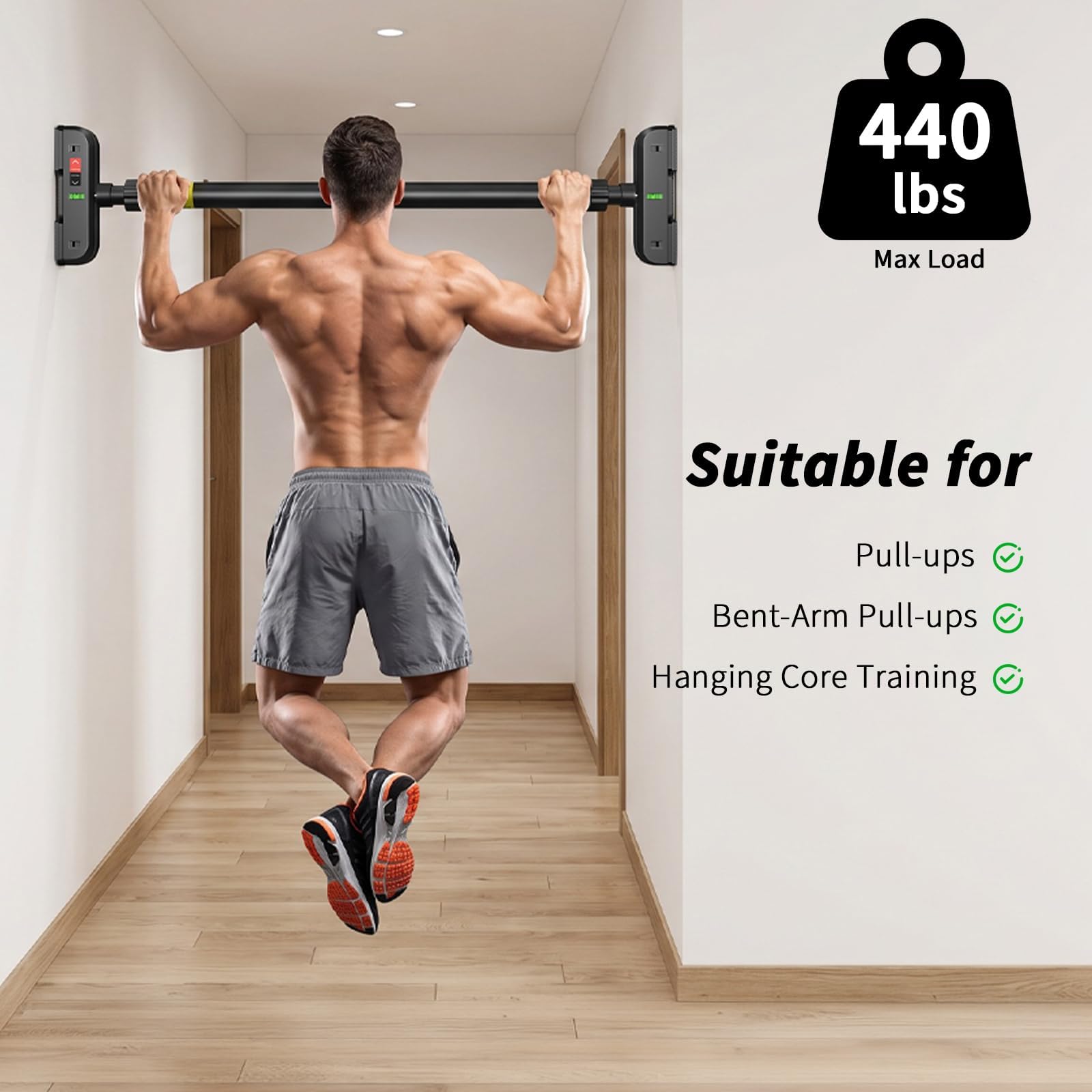 Doorway Pull Up Bar No Screws  - Gymnastic Bar Home 评论和价格