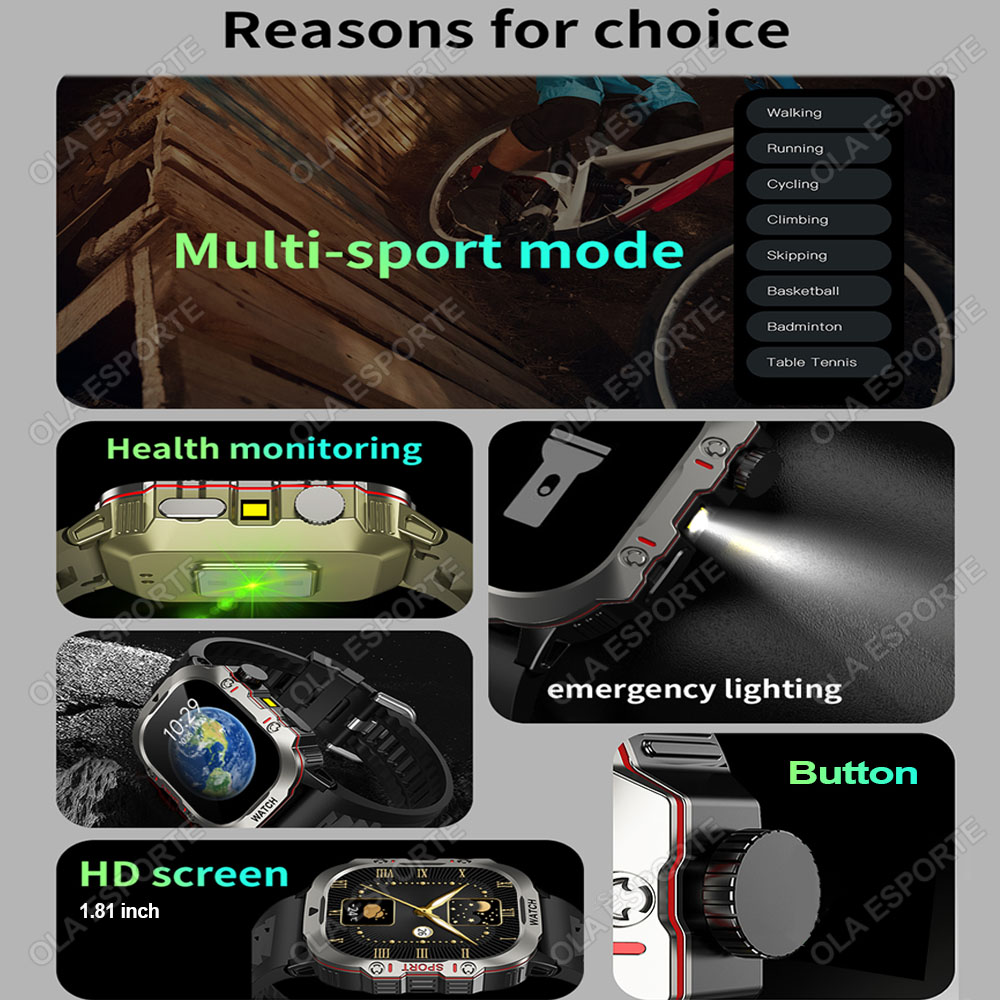 2025 New Military Smart Watch  - Outdoor Sport Day 评论和价格