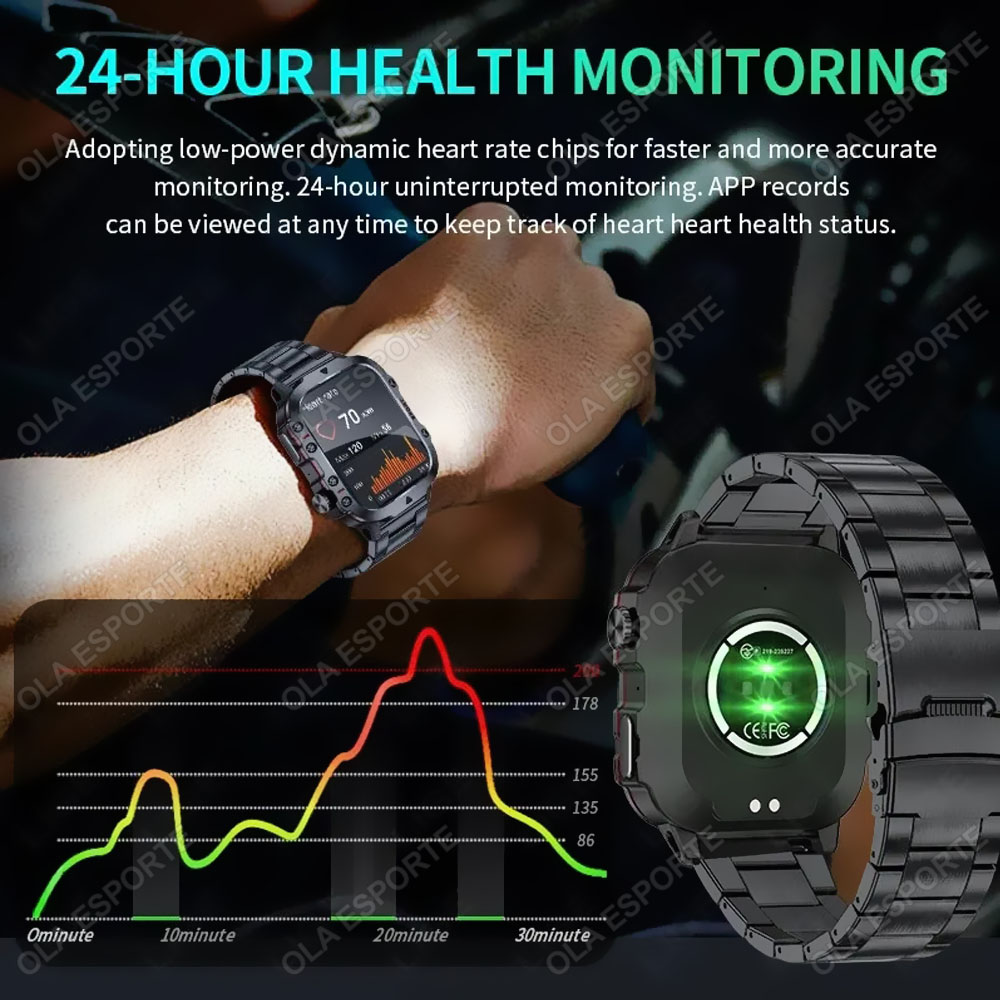 2025 New Military Smart Watch  - Outdoor Sport Day 评论和价格