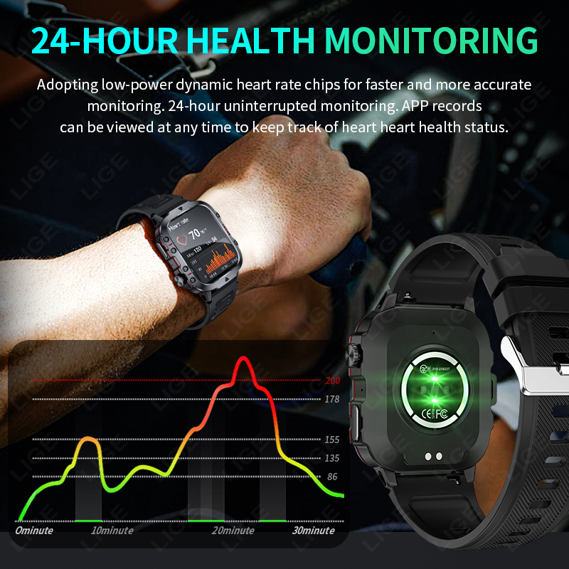 LIGE Outdoor Smart Watch Men 2 - Outdoor Sport Day 评论和价格